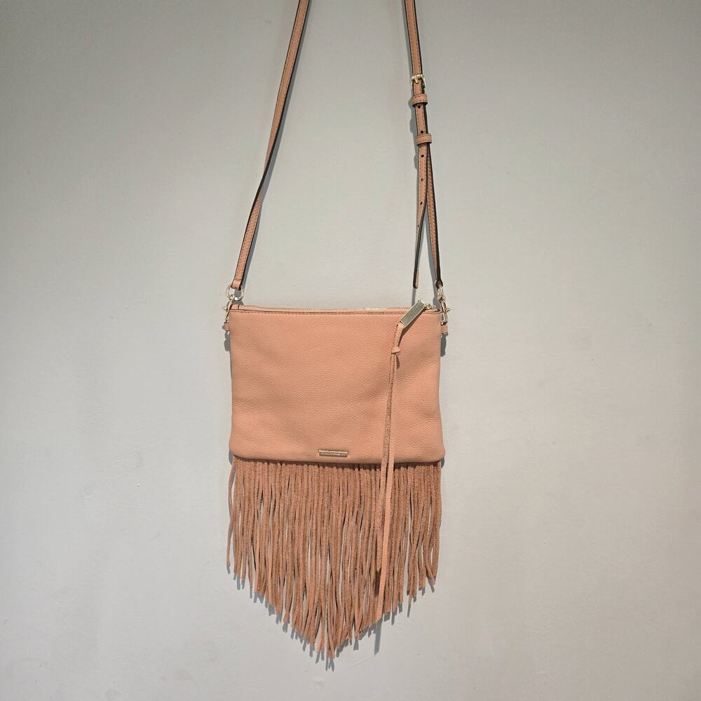 Rebecca Minkoff Tan Leather Fringe Crossbody Bag - Boho Western - Picture 5 of 9